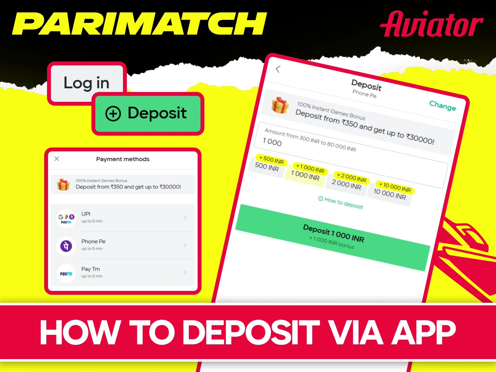 Deposit Aviator funds safely using official Parimatch India mobile app.