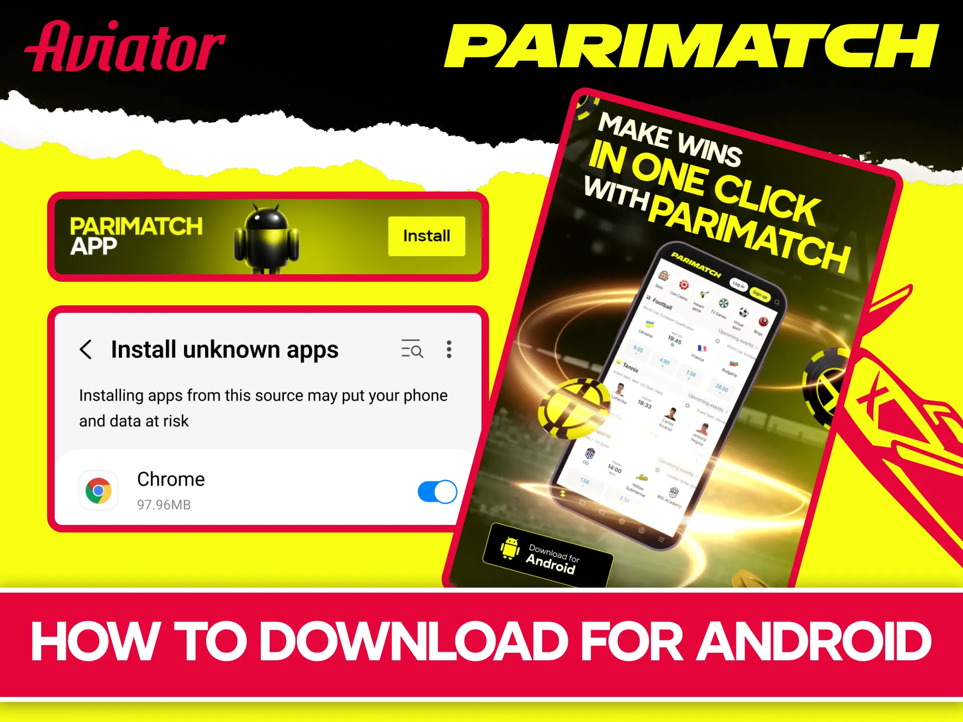 Install the official Parimatch APK to start playing Aviator now.