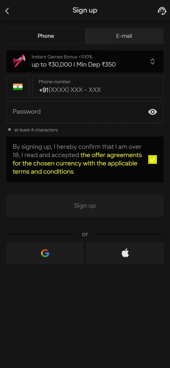 Complete official Parimatch Aviator registration quickly on any mobile device.