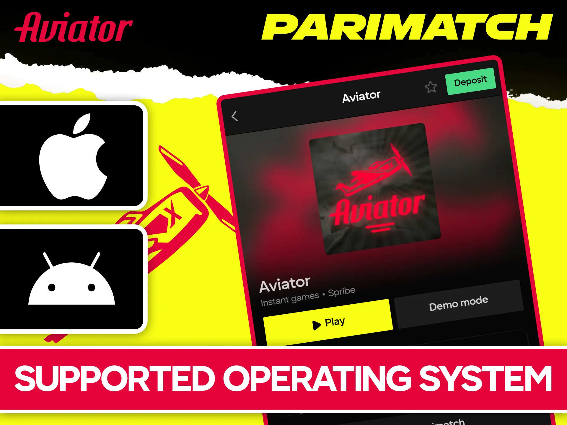 Access official Parimatch Aviator app on Android and iOS devices.