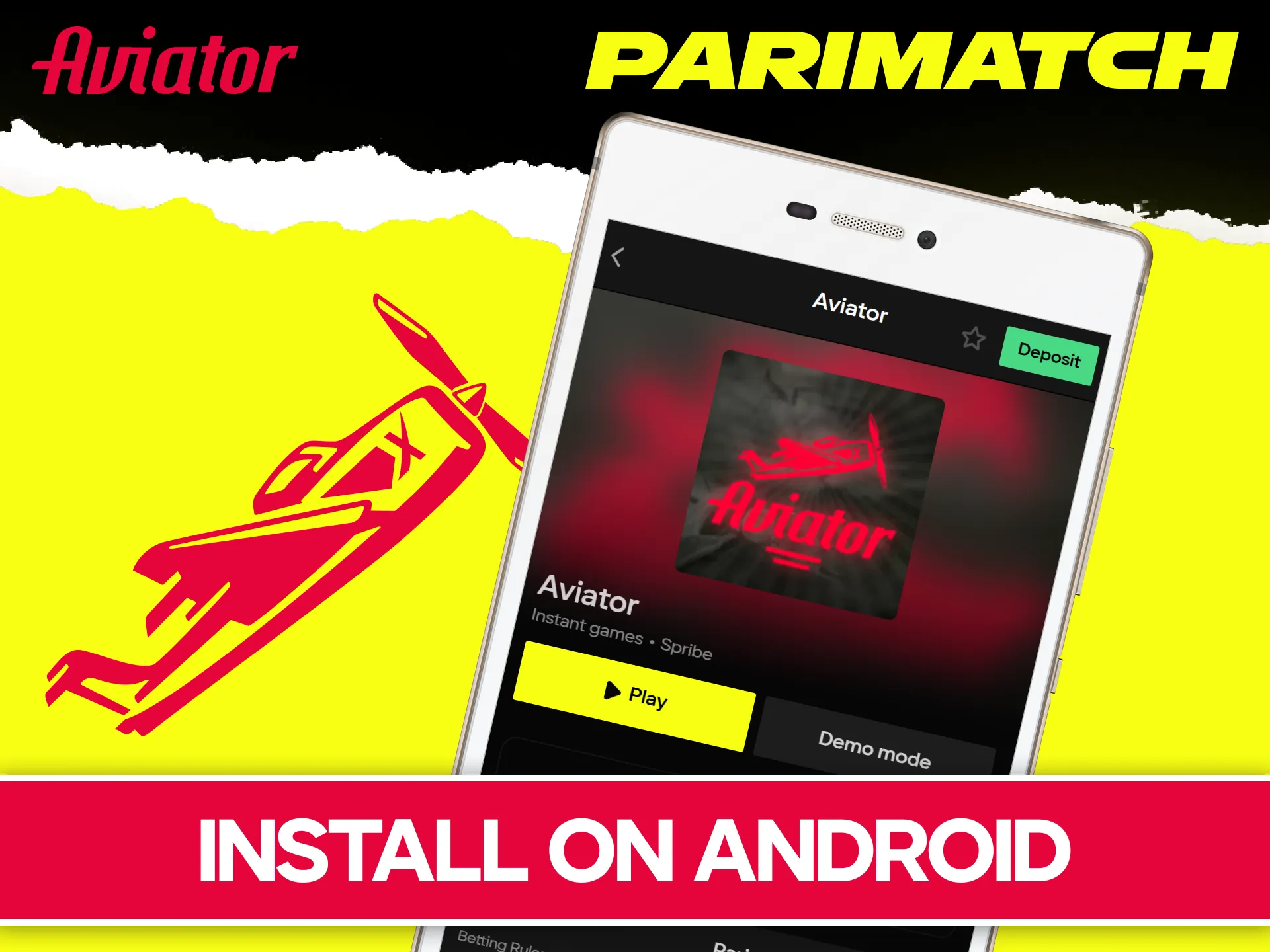 Download the official Parimatch Android app to play Aviator online.
