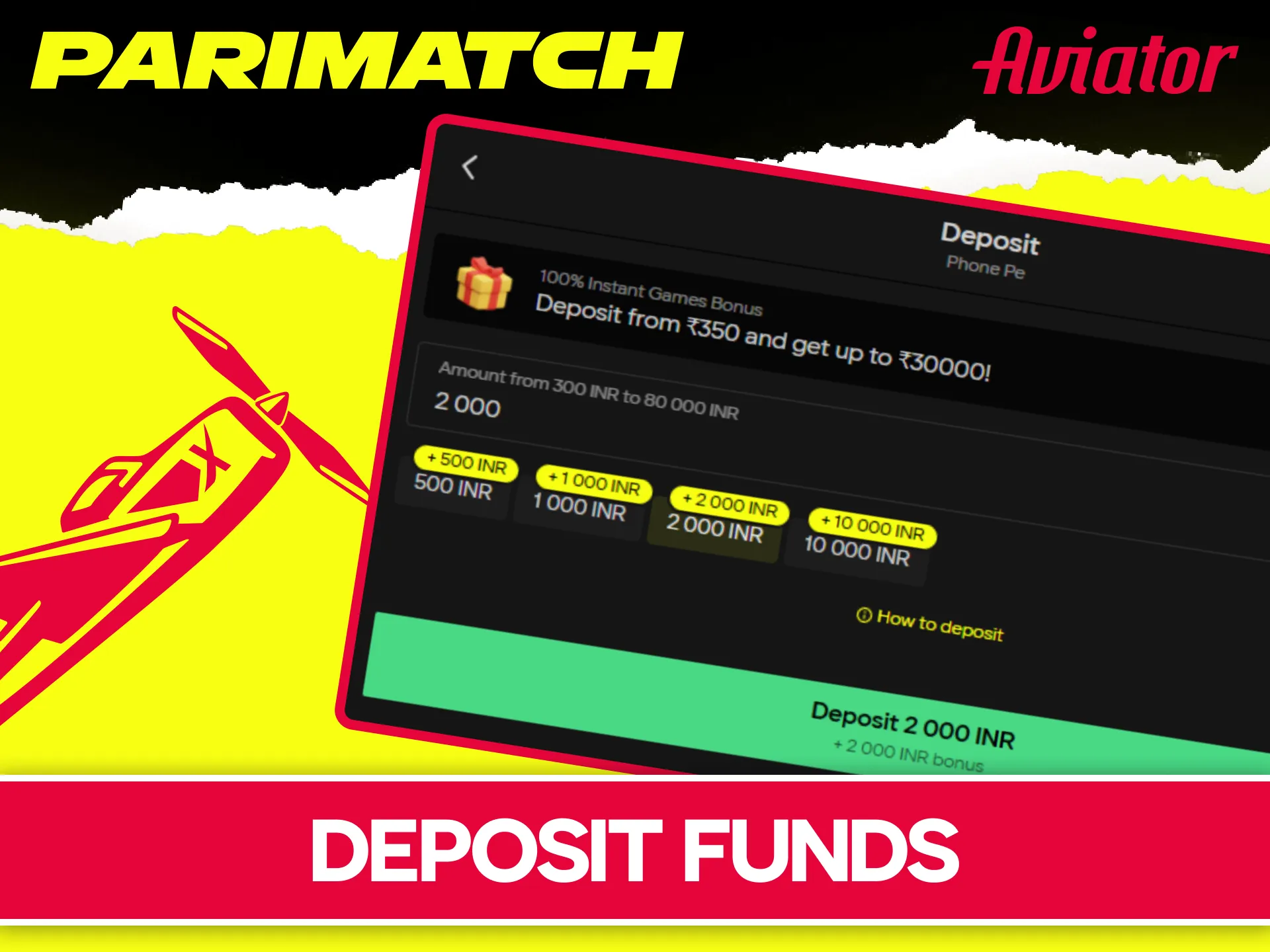 Deposit for Aviator on the official Parimatch India betting site.
