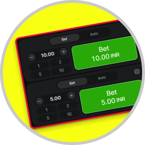 Place two separate bets on the official Parimatch Aviator game.