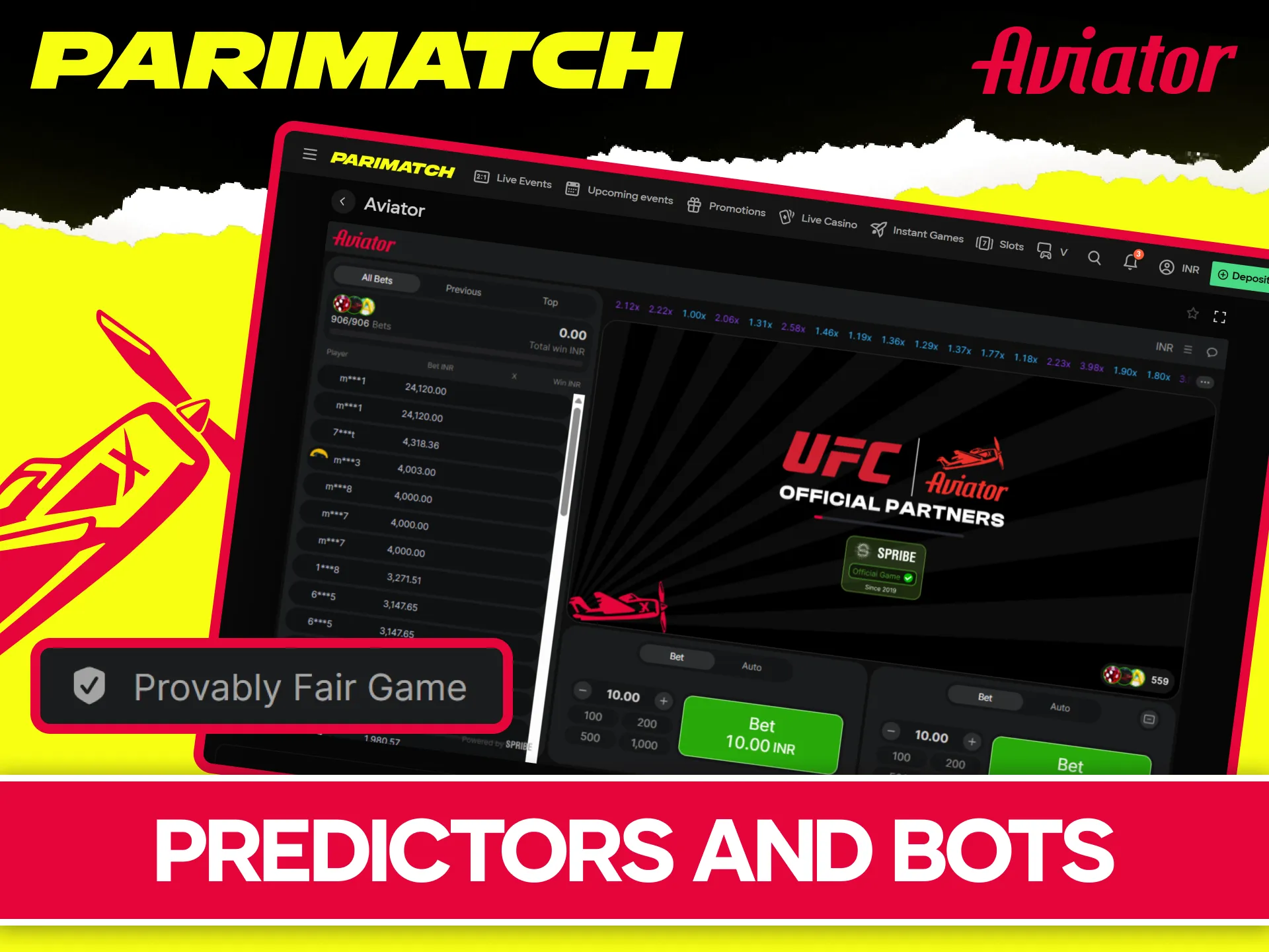 Avoid fake predictors and use the official Parimatch Aviator game.