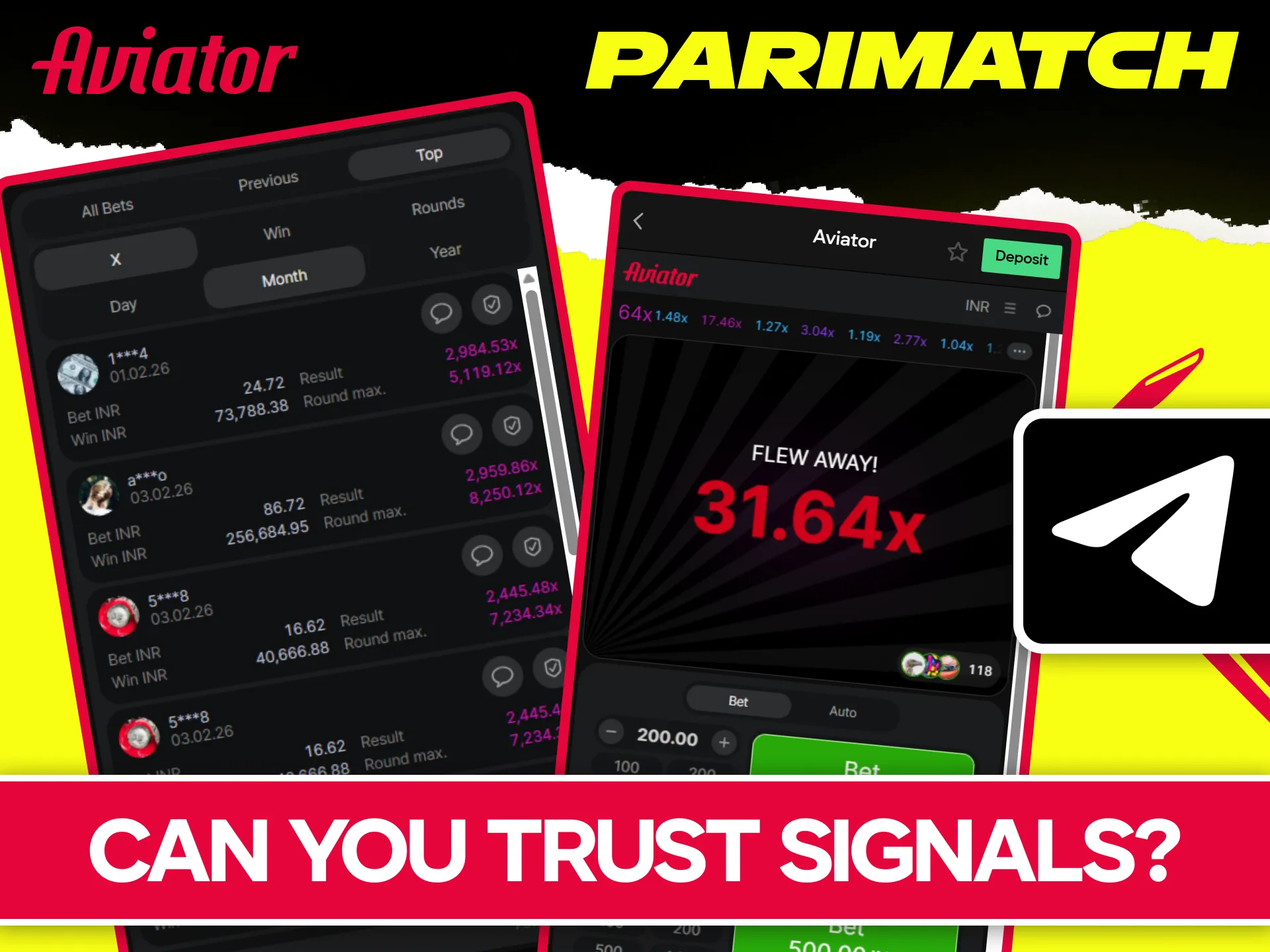 Trust only official Parimatch results for the Aviator crash game.