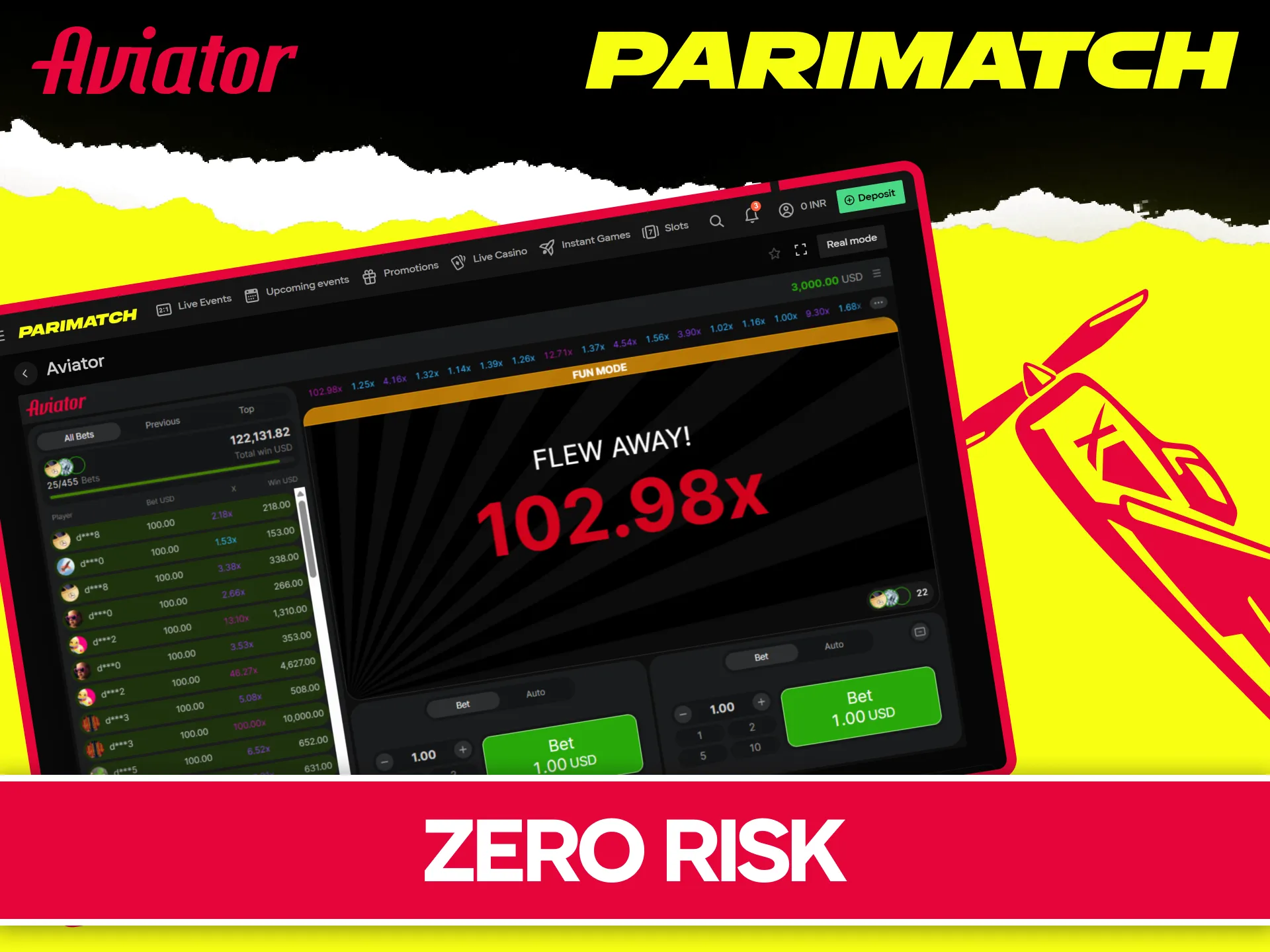 Try the official Aviator demo mode on the Parimatch website.