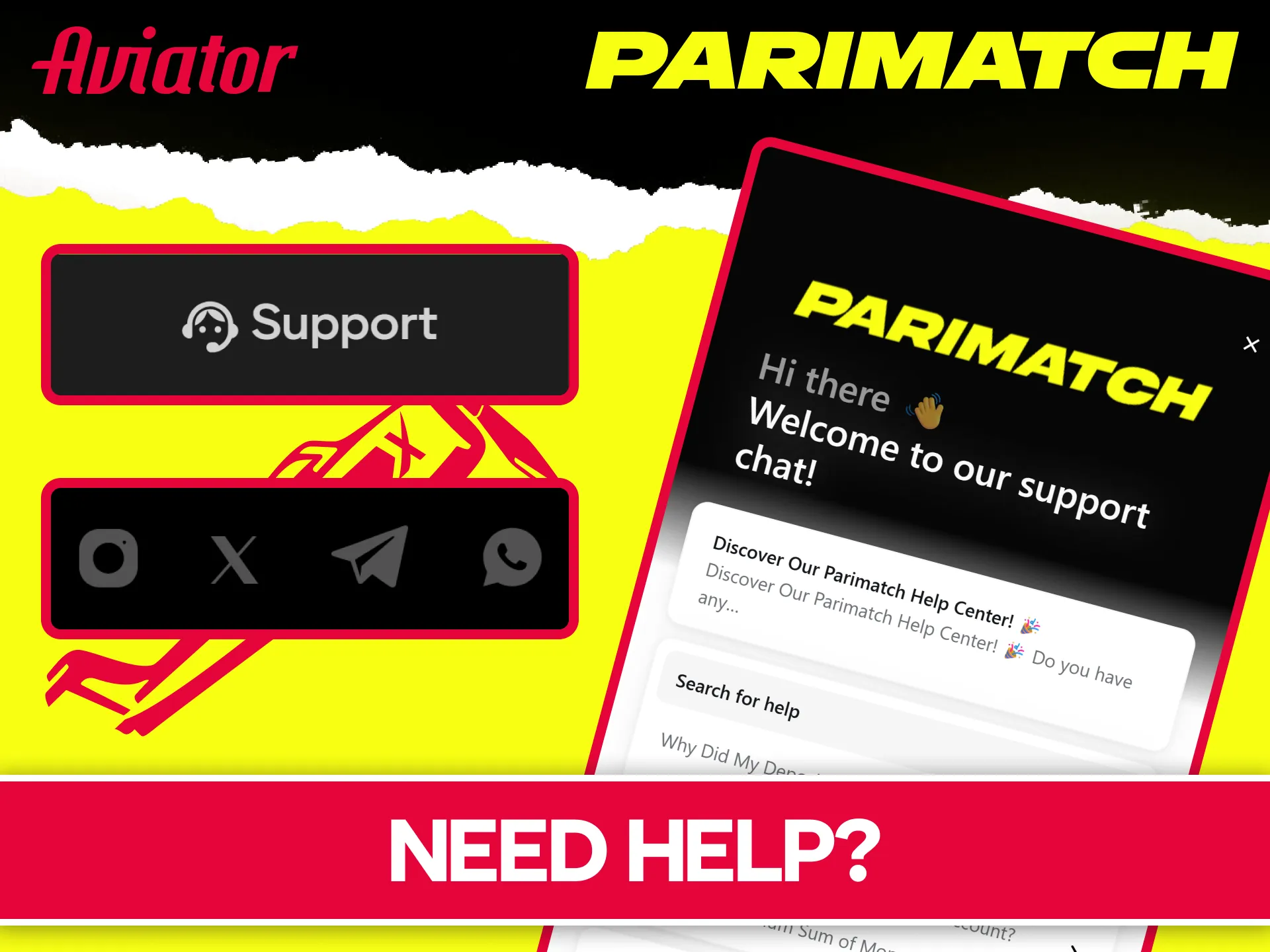 Contact official Parimatch support for Aviator registration and login help.